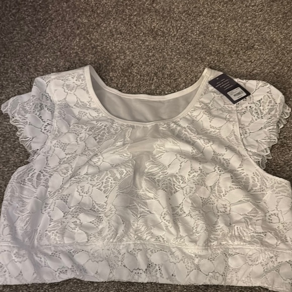 The Seriously Sexy Cacique Tops - White Lace Women's Top